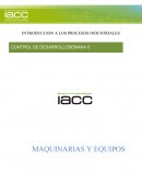 INTRODUCCION A LOS PROCESOS INDUSTRIALES. MAQUINARIAS Y EQUIPOS