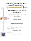 Legislacion laboral. Relación de trabajo y esta es la prestación de un servicio y recibir un salario a cambio