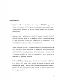EVALUACIÓN DEL IMPACTO DE LOS PROGRAMAS DE TRANSFERENCIA MONETARIA CONDICIONADA EN LA REDUCCIÓN DE LA POBREZA EN HONDURAS (2009-2013). Página 29
