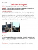 Obtención de oxigeno