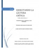 EJERCITANDO LA LECTURA CRITICA