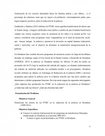 EVALUACIÓN DEL IMPACTO DE LOS PROGRAMAS DE TRANSFERENCIA MONETARIA CONDICIONADA EN LA REDUCCIÓN DE LA POBREZA EN HONDURAS (2009-2013). Página 6