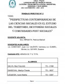 Perspectivas contemporáneas de las ciencias sociales en el estudio del territorio, dicotomías sociales y comunidades post-sociales