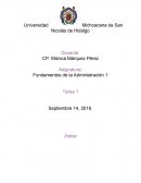 Fundamentos de la Administración . Actividad
