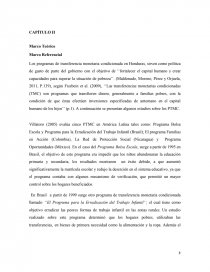 EVALUACIÓN DEL IMPACTO DE LOS PROGRAMAS DE TRANSFERENCIA MONETARIA CONDICIONADA EN LA REDUCCIÓN DE LA POBREZA EN HONDURAS (2009-2013). Página 8