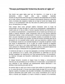 Ensayo participación femenina durante el siglo XX