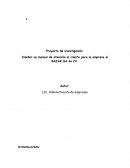 Diseño de manual de atencion a clientes empresa el BAZAR SA de CV.