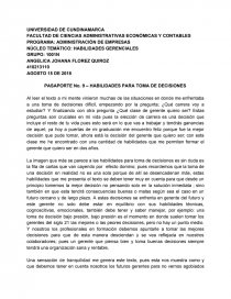 HABILIDADES GERENCIALES, TOMA DE DECISIONES. Página 1