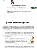 ¿Cómo escribir un poema?