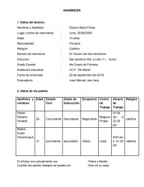 ANAMNESIS FINAL INTERVENCION. Página 1