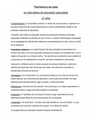 Planificación de clase en ciclo básico de educación secundaria (3° año)