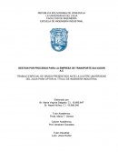 GESTION POR PROCESOS PARA LA EMPRESA DE TRANSPORTE SALVADOR A.C