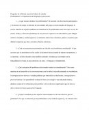 Preguntas de reflexión acerca del objeto de estudio: Problemática: La importancia del lenguaje en preescolar