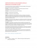 ¿Cómo funciona la comunicación como un elemento en el ámbito social?