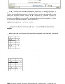 Prueba algoritmo estándar divisiones y multiplicaciones. Página 1
