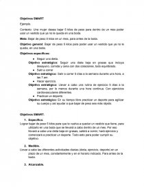 Objetivos SMART. Página 1