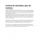 Control de velocidad y giro de motores
