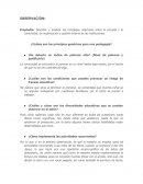 Observación, analizar las complejas relaciones entre la escuela y la comunidad