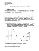 MEDICION DE `POTENCIA Y FACTOR DE POTENCIA