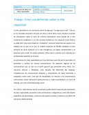 Trabajo. Crear una definición sobre la alta capacidad