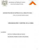 Organizacion y control de obra
