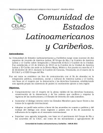 Comunidad de Estados Latinoamericanos y Caribeños. Página 1