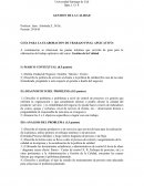 Gestión de la Calidad. GUÍA PARA LA ELABORACION DE TRABAJO FINAL APLICATIVO