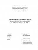 CONSTRUCCIÓN DE UN SISTEMA ANALÍTICO DE RESULTADOS DEL (IAPT). LA AUTOBIOGRAFÍA. EL PORTAFOLIO. TÉCNICAS DEL (IAPT)