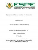 MEMORIA TECNICA PARA EL DISEÑO DE UNA OBRA DE EXCEDENTES