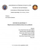 Reporte acerca de dilemas éticos de su profesión