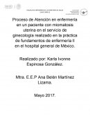 Proceso de Atención en enfermería en un paciente con miomatosis uterina