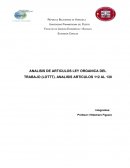 ANALISIS DE ARTICULOS LEY ORGANICA DEL TRABAJO (LOTTT). ANALISIS ARTICULOS 112 AL 130