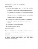 ELEMENTOS DE LA PLANIFICACIÓN ADMINISTRATIVA