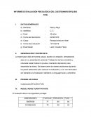 INFORME DE EVALUACIÓN PSICOLÓGICA DEL CUESTIONARIO BFQ (BIG FIVE)