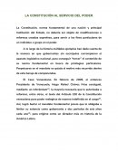 LA CONSTITUCION AL SERVICIO DEL PODER