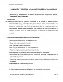 PLANEACIÓN Y CONTROL DE LAS ACTIVIDADES DE PRODUCCIÓN