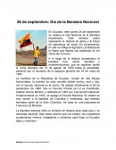 26 de Septiembre: dia de la bandera nacional del Ecuador