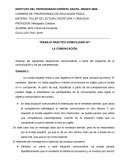 TRABAJO PRÁCTICO DOMICILIARIO Nº1 LA COMUNICACIÓN