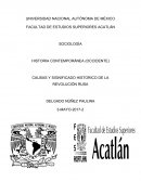 CAUSAS Y SIGNIFICADO HISTORICO DE LA REVOLUCIÓN RUSA