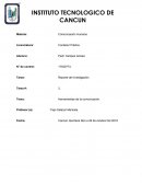 Reporte. Herramientas de la comunicación