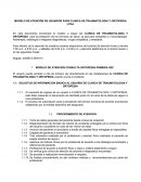 MODELO DE ATENCIÓN DE USUARIOS PARA CLINICA DE TRAUMATOLOGIA Y ORTOPEDIA LTDA