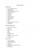 Listado de articulos organizados para una mochila de emergencia