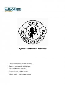 Ejercicio Contabilidad de Costos. Página 1
