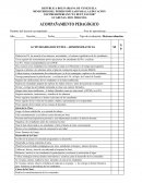 Acompañamiento pedagogico. Tipo de evaluación: Heteroevaluación