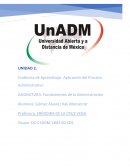 Evidencia de Aprendizaje. Aplicación del Proceso Administrativo