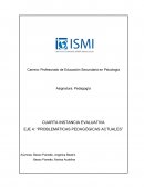 EJE 4: “PROBLEMÁTICAS PEDAGÓGICAS ACTUALES”