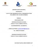 ANTEPROYECTO LAS TIC´S COMO HERRAMIENTAS PARA LA COMPRENSIÓN LECTORA