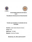 Teorías que estudian el contenido de los mensajes