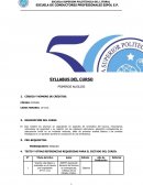 SYLLABUS DEL CURSO PRIMEROS AUXILIOS