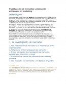 Investigación de mercados y planeación estratégica en marketing